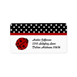 Polka Dot et Lady Bug Étiquettes de adresse