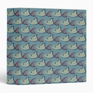 Polka Dot Fish Pattern Binder