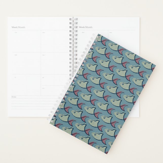 Polka Dot Fish Pattern Planner (Display)