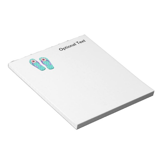 Polka Dot Flip Flops Notepad (Angled)