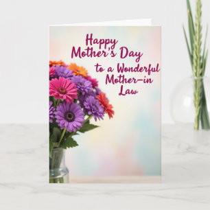 Polka Dot Flower Bouquet Thank You Card
