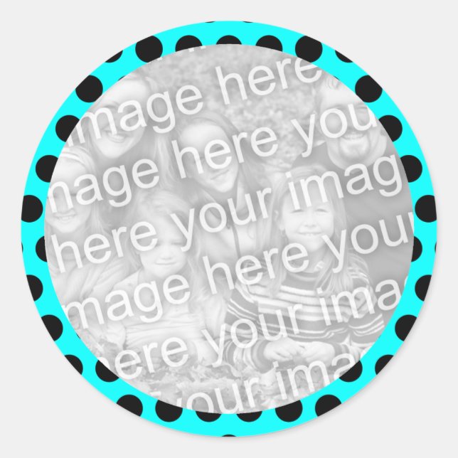 Polka Dot Frame Photo Sticker (Front)