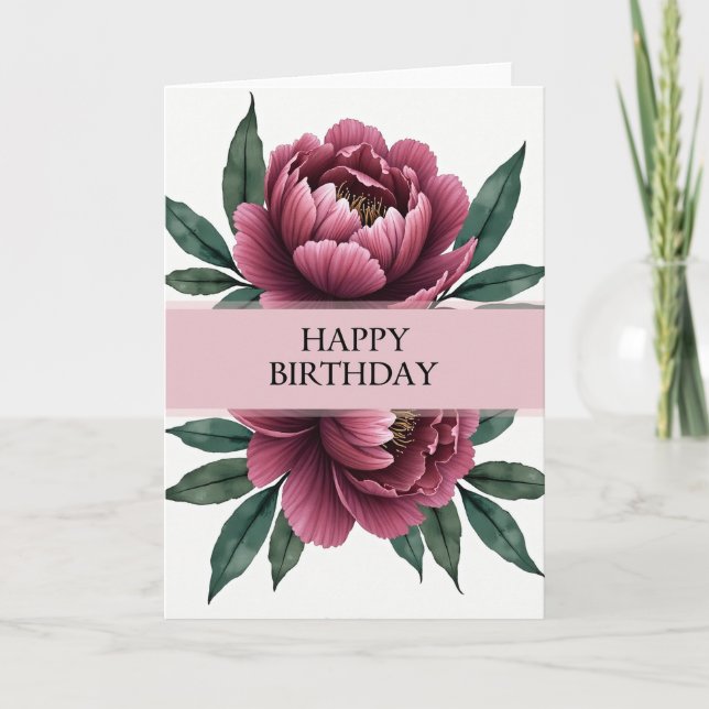 Polka Dot Fuchsia Bloom Card (Front)