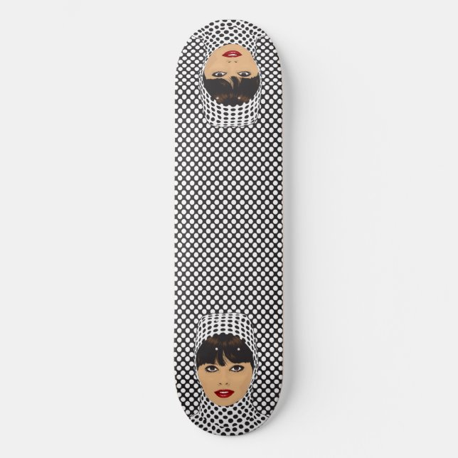 Polka Dot Girl Skateboard (Recto)