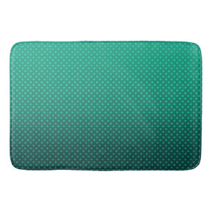 Polka dot gradient green black colours dark print bath mat