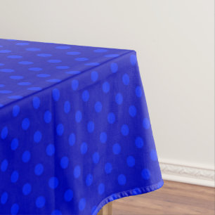 Polka dot gradient navy black colours dark print tablecloth
