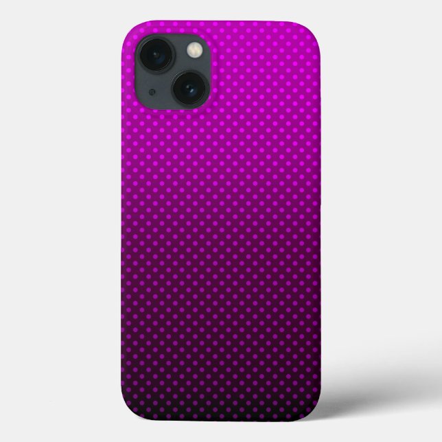 Polka dot gradient purple black colours dark print Case-Mate iPhone case (Back)
