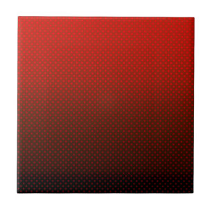 Polka dot gradient red black colors dark print tile