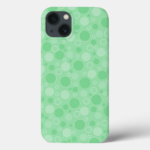 Polka dot green tones retro sixties iPhone 13 case