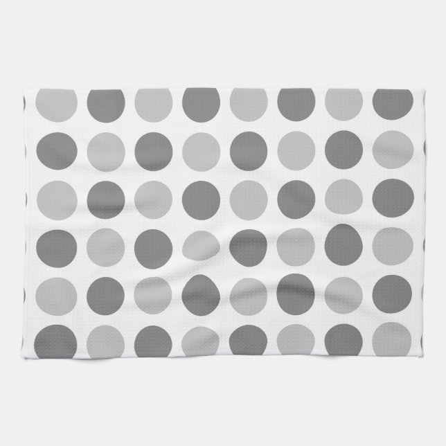Polka Dot Greys Kitchen Towel (Horizontal)