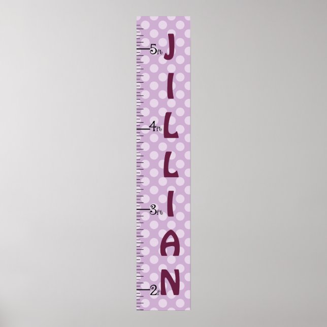 Polka Dot Growth Chart Any Colour!! Keep at 8x44! (Front)