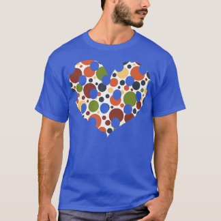 Polka Dot Heart with AUTUMN MULTICOLOR POLKADOT BA T-Shirt