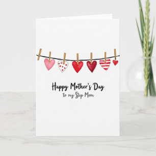 Polka Dot Hearts Mothers Card
