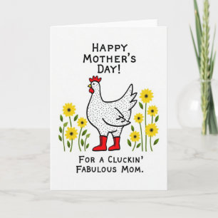 Polka Dot Hen Mothers Day Card