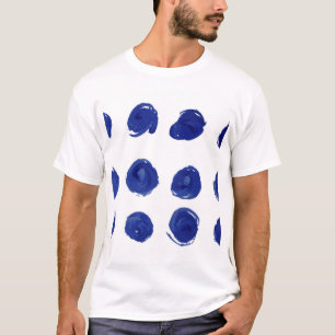 Polka dot, indigo blue watercolor. T-Shirt