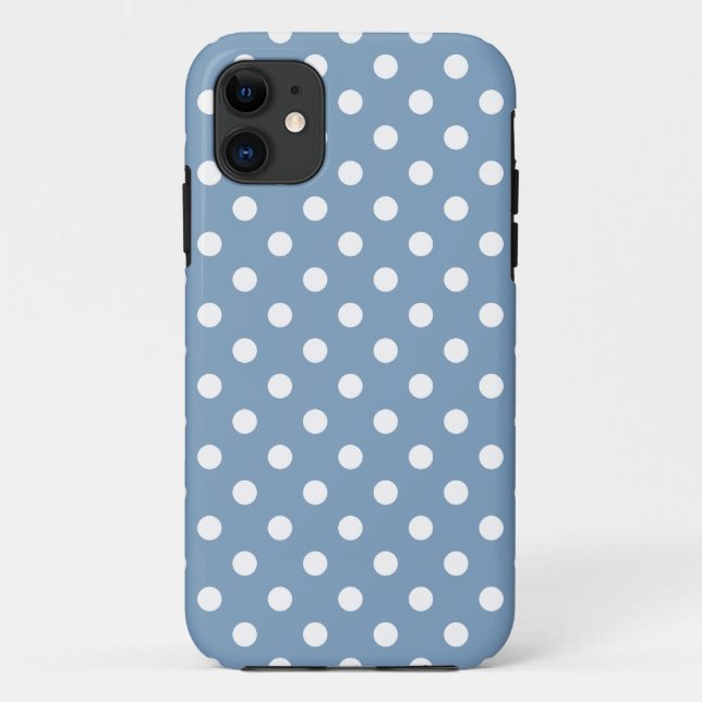 Polka Dot iPhone 5/5S Case in Dusk Blue (Back)