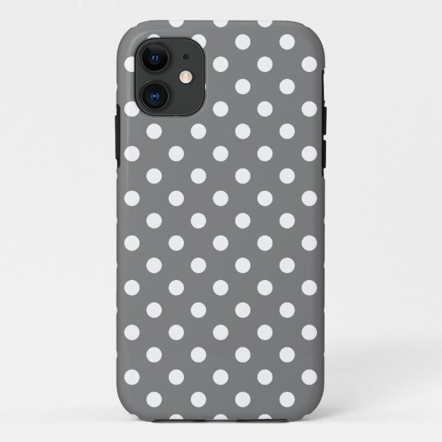 Polka Dot iPhone 5/5S Case in Titanium Grey (Back)
