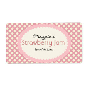 Polka Dot Jam Jar Labels