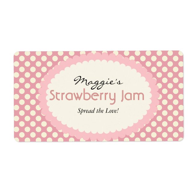 Polka Dot Jam Jar Labels (Front)