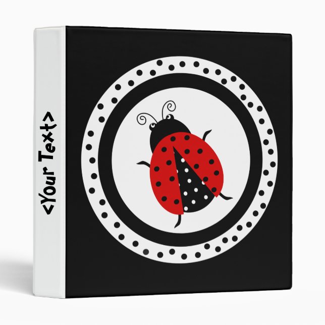 Polka Dot Ladybug Binder (Front/Spine)
