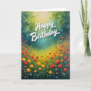 Polka Dot Meadow Joy Card