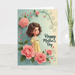 Polka Dot Moms Day Card