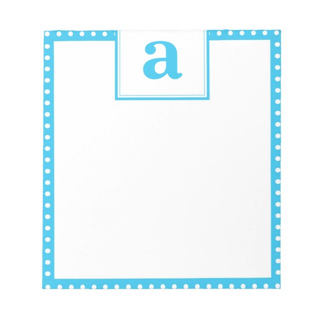 Polka Dot Monogram Notepad (Front)
