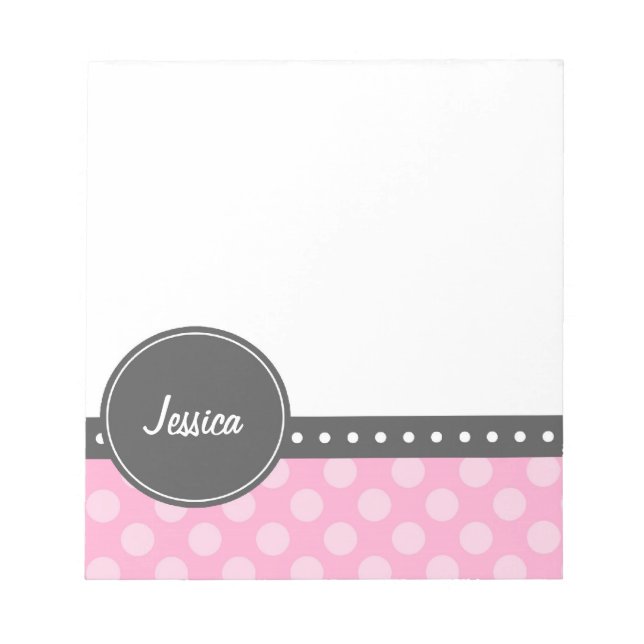 Polka Dot Monogram Notepad (Front)