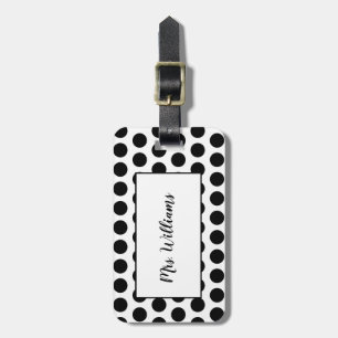 Polka Dot Mrs. Luggage Tag