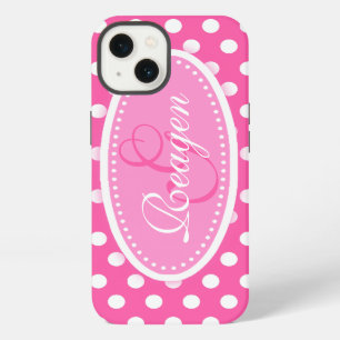 Polka dot named soft pink ipad case