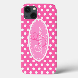 Polka dot named soft pink ipad case