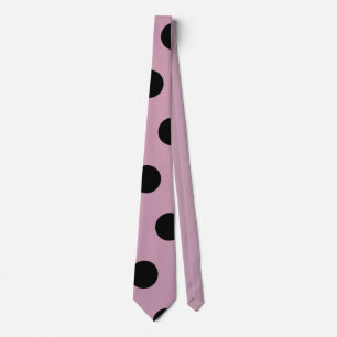 Polka Dot Neck Tie (Pink & Black)