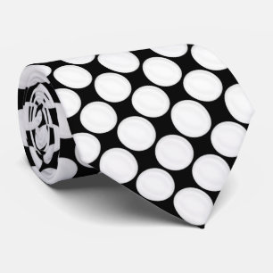 Polka Dot noir & blanc Cravate