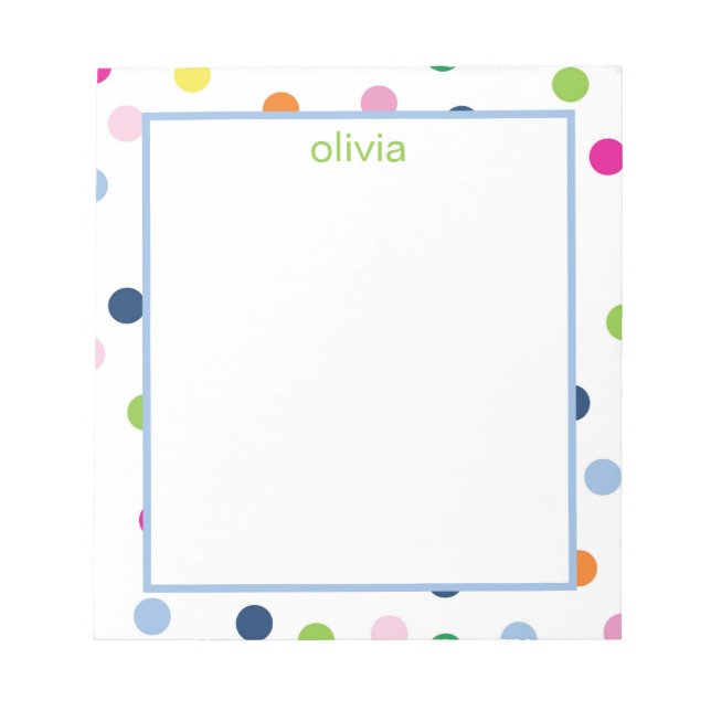 Polka Dot Notepad (Front)