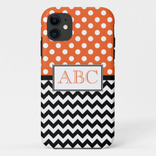 Polka Dot Orange & Chevron iPhone 5 Case