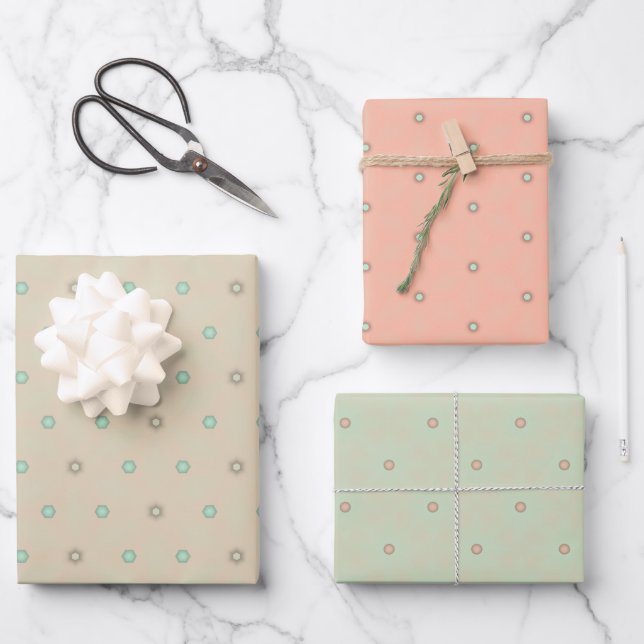 Polka Dot Parade Wrapping Paper Flat Sheet (Front)