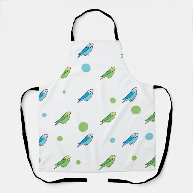 Polka dot parakeet apron (Front)