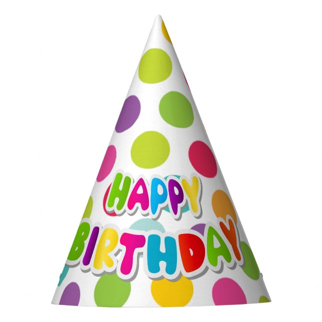 Polka Dot Party Crown Party Hat (Front)