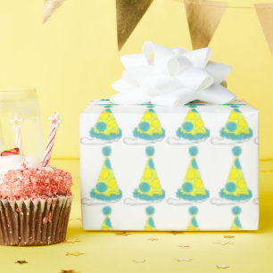 Polka Dot Party Hat Birthday New Year Celebration  Wrapping Paper