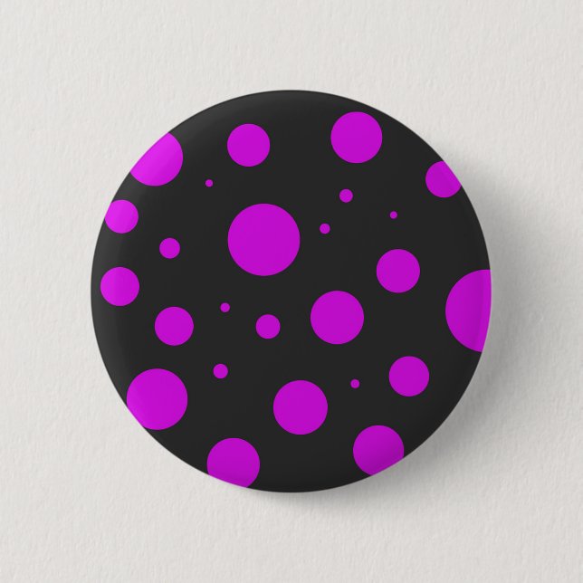 Polka dot pattern 2 inch round button (Front)