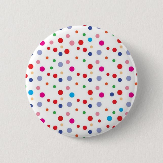Polka dot pattern 2 inch round button (Front)