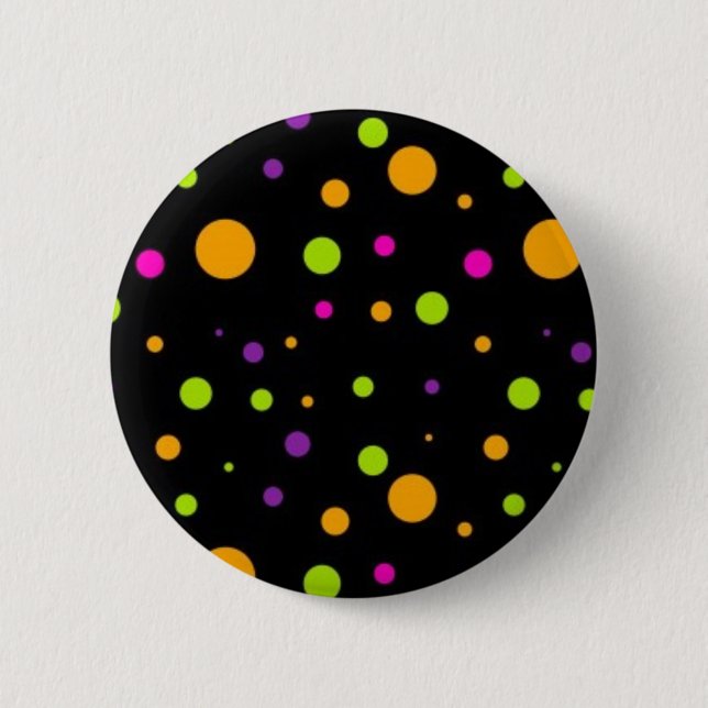 Polka dot pattern 2 inch round button (Front)