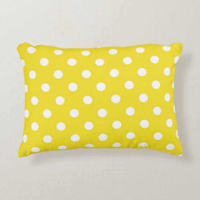 Polka dot pattern accent pillow (Front)