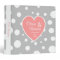Polka Dot Pattern and Heart Pink Grey