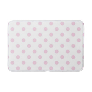 Polka dot pattern bath mat