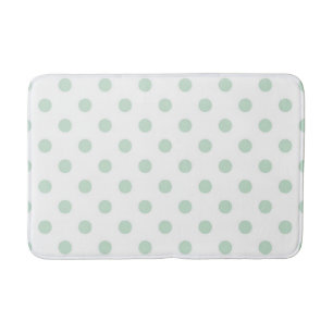 Polka dot pattern bath mat