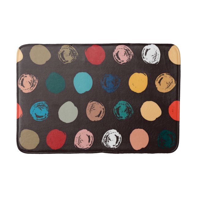 Polka dot pattern bath mat (Front)