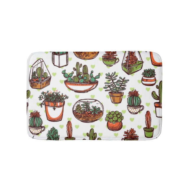 Polka dot pattern bath mat (Front)