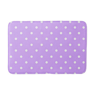 Polka dot pattern bath mat