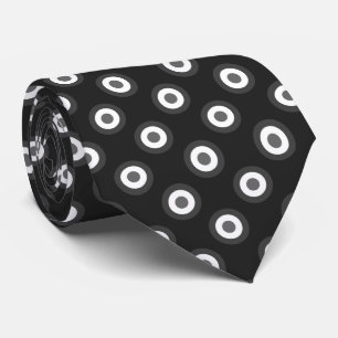 Polka Dot Pattern - Black White Grey Tie